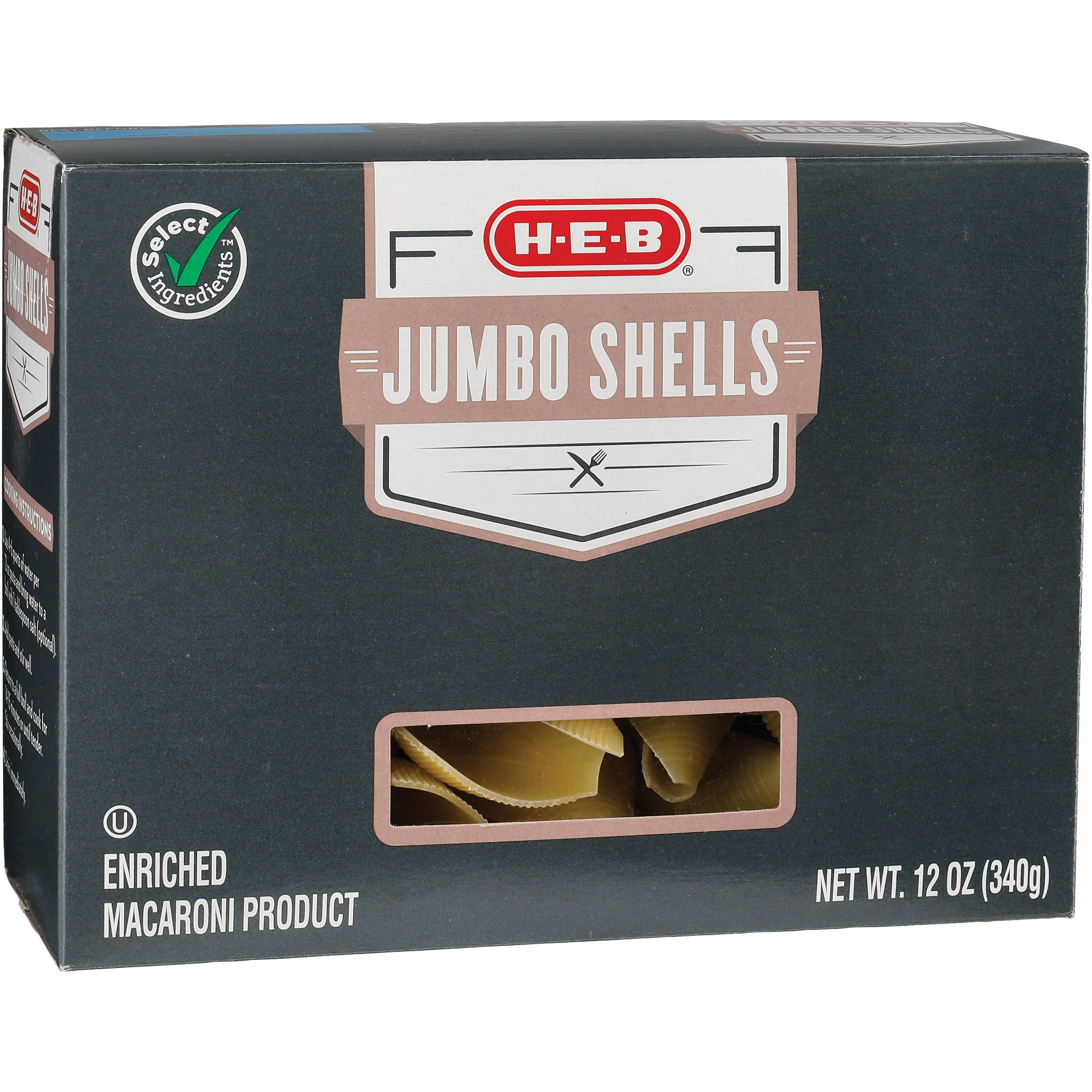 H-E-B Select Ingredients Jumbo Shells - Shop Pasta & Rice at H-E-B