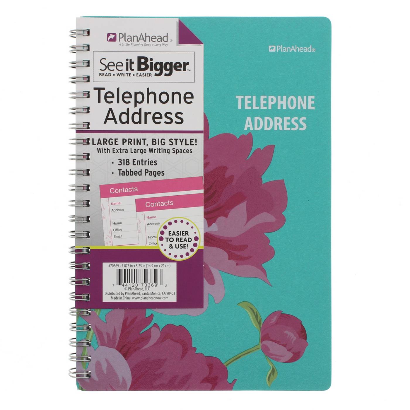 PlanAhead Large Print Telephone/Address Book -Colors & Designs May Vary; image 2 of 3