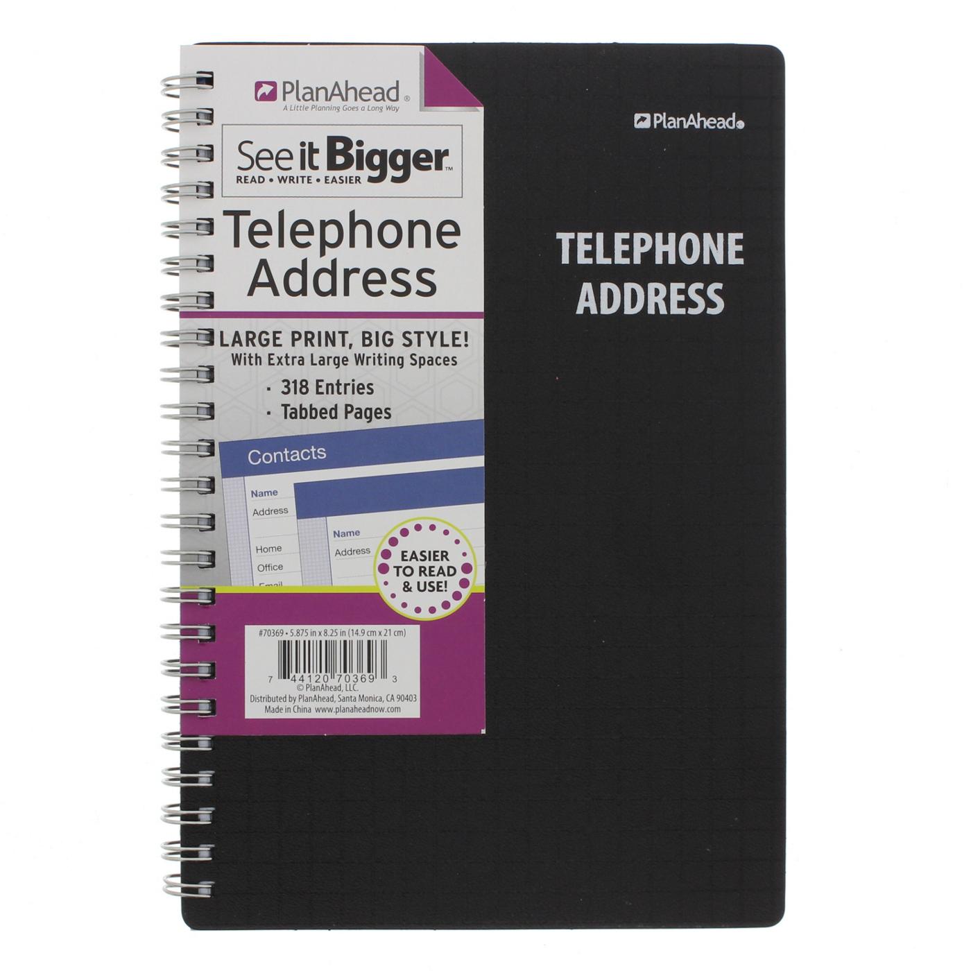 PlanAhead Large Print Telephone/Address Book -Colors & Designs May Vary; image 3 of 3