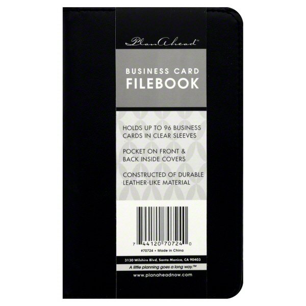 Plan Ahead Filebook Business Card - Shop Sticky notes & index cards at ...