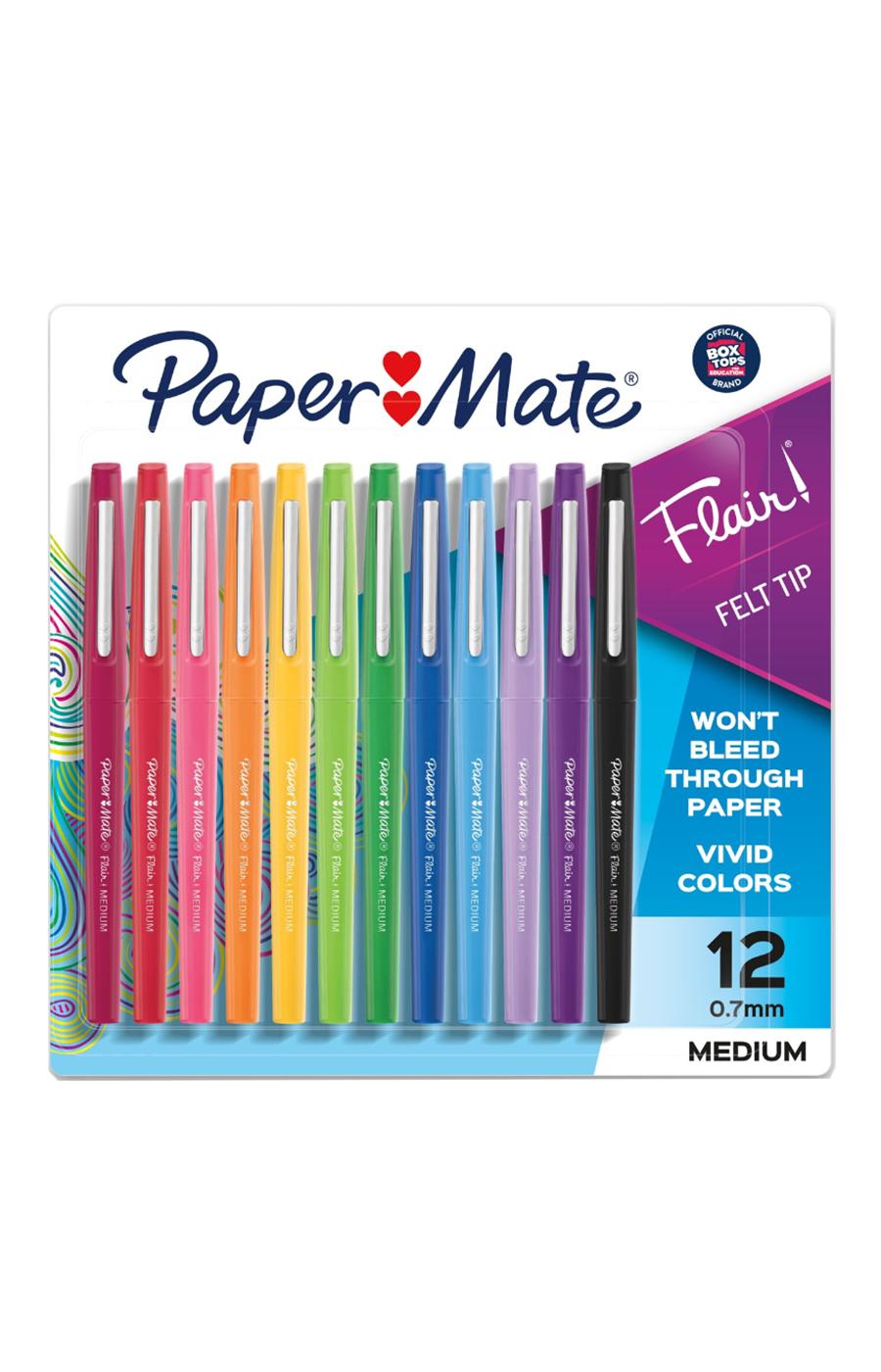 Paper Mate Flair Felt Tip Pens, Medium Point, Limited Edition Tropical  Colors, 12 Pack