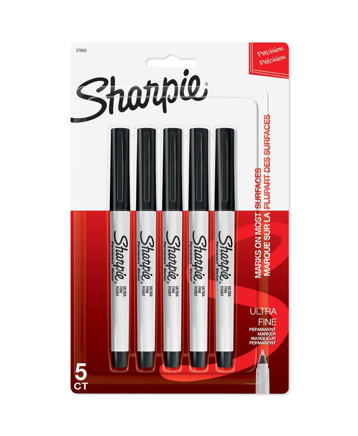  SHARPIE Ultra-Fine Point Permanent Marker, Black, 12 Count  (37001) : Office Products