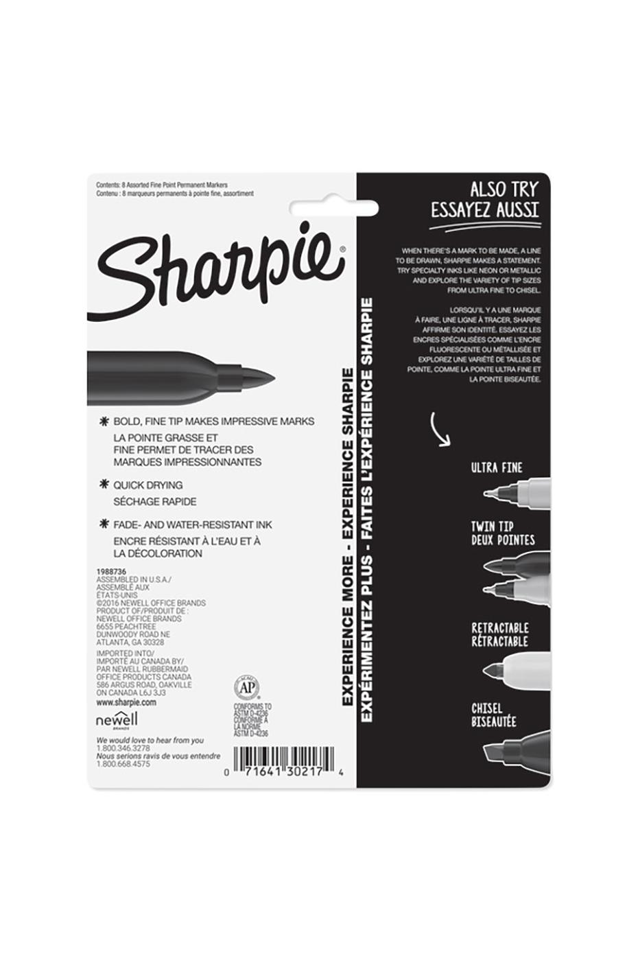 Sharpie Fine Tip Permanent Markers - Assorted Ink; image 2 of 2