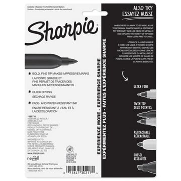 Sharpie Fine Tip Permanent Markers - Assorted Ink, 8 pk