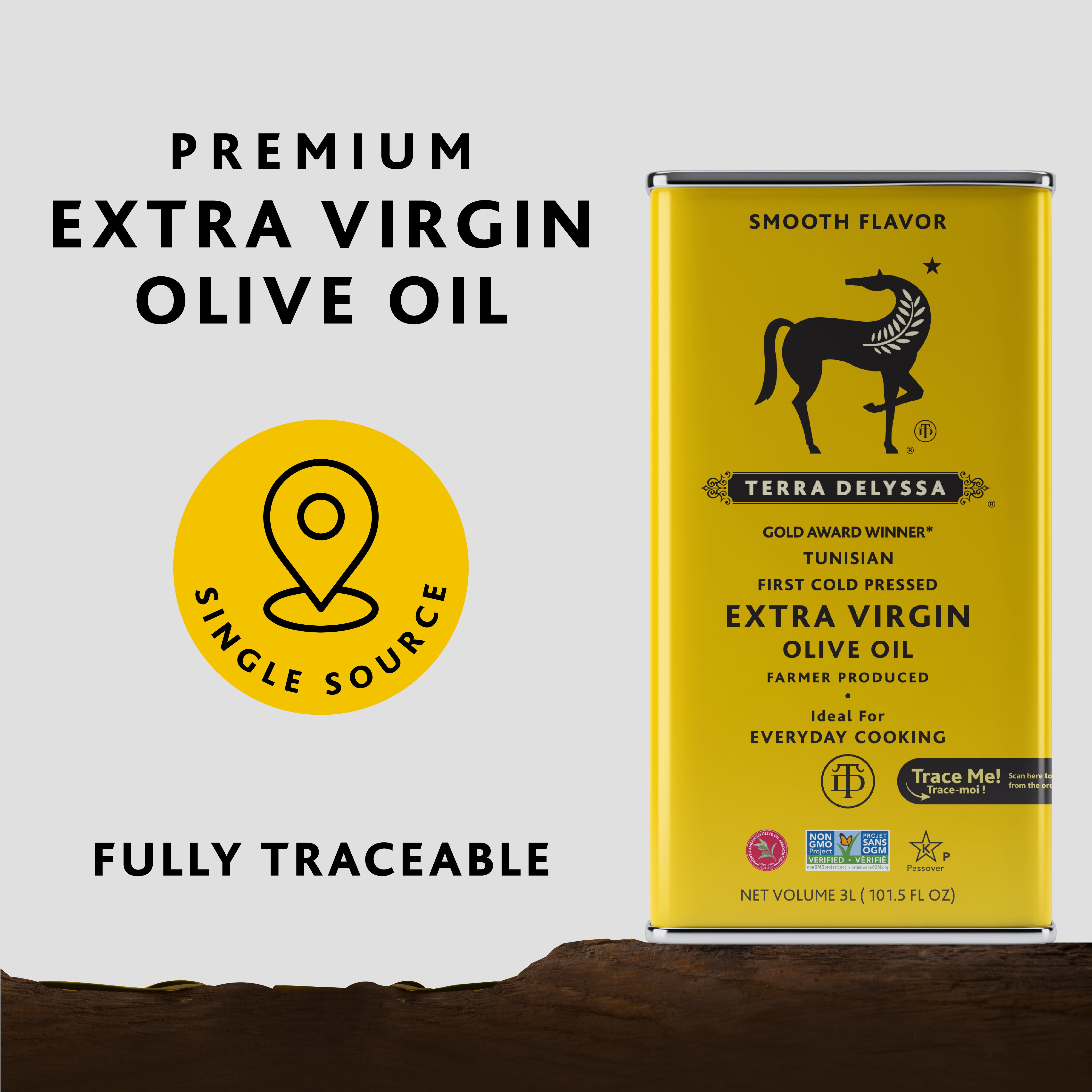 Terra Delyssa Extra Virgin Olive Oil Tin - Shop Oils at H-E-B