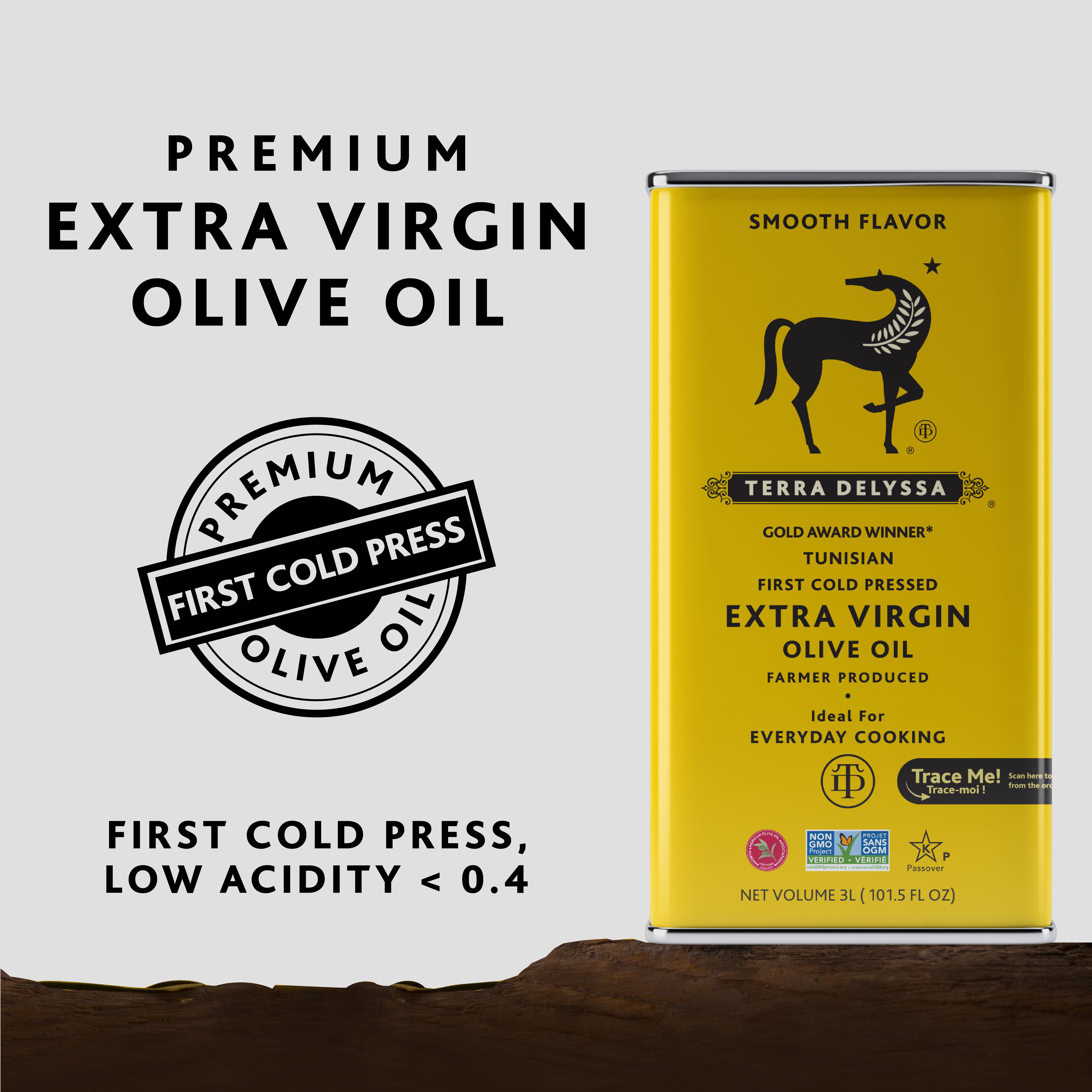 Terra Delyssa Extra Virgin Olive Oil Tin - Shop Oils at H-E-B