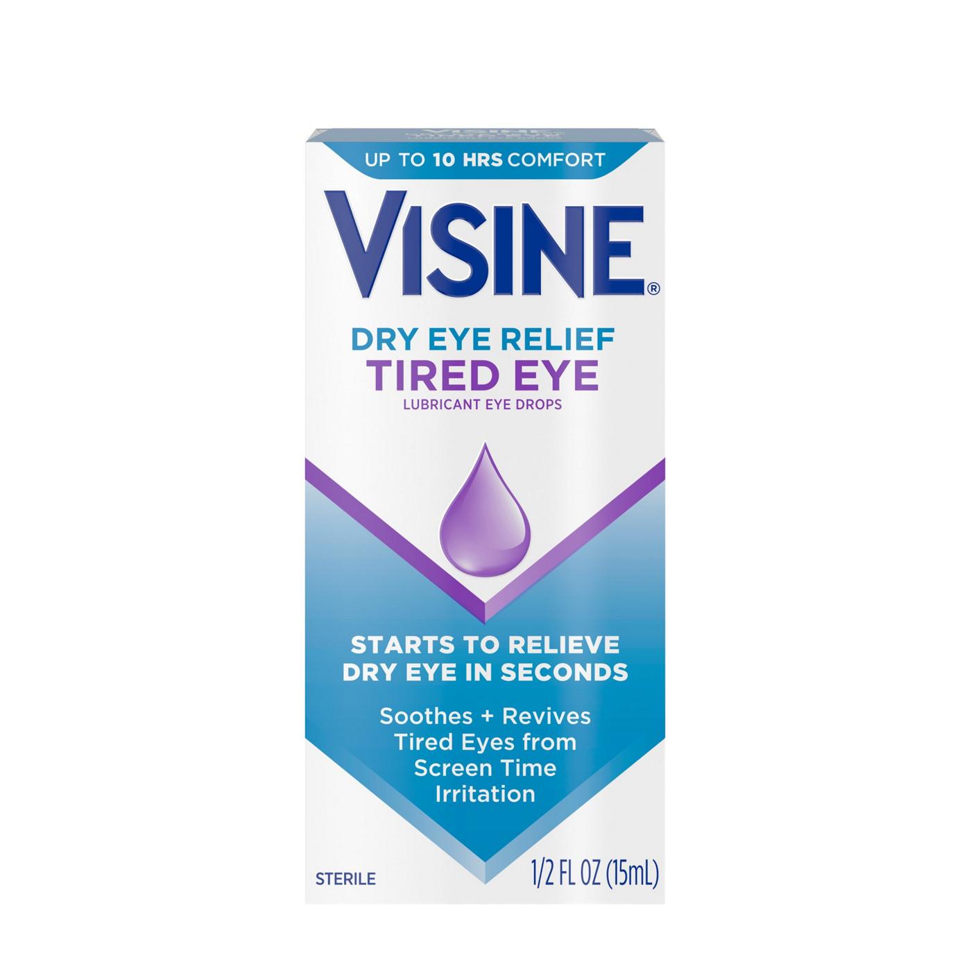 Visine Dry Eye Relief Tired Eye Lubricant Drops; image 1 of 2