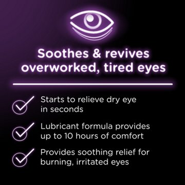 Visine Dry Eye Relief Tired Eye Lubricant Drops, .5 oz