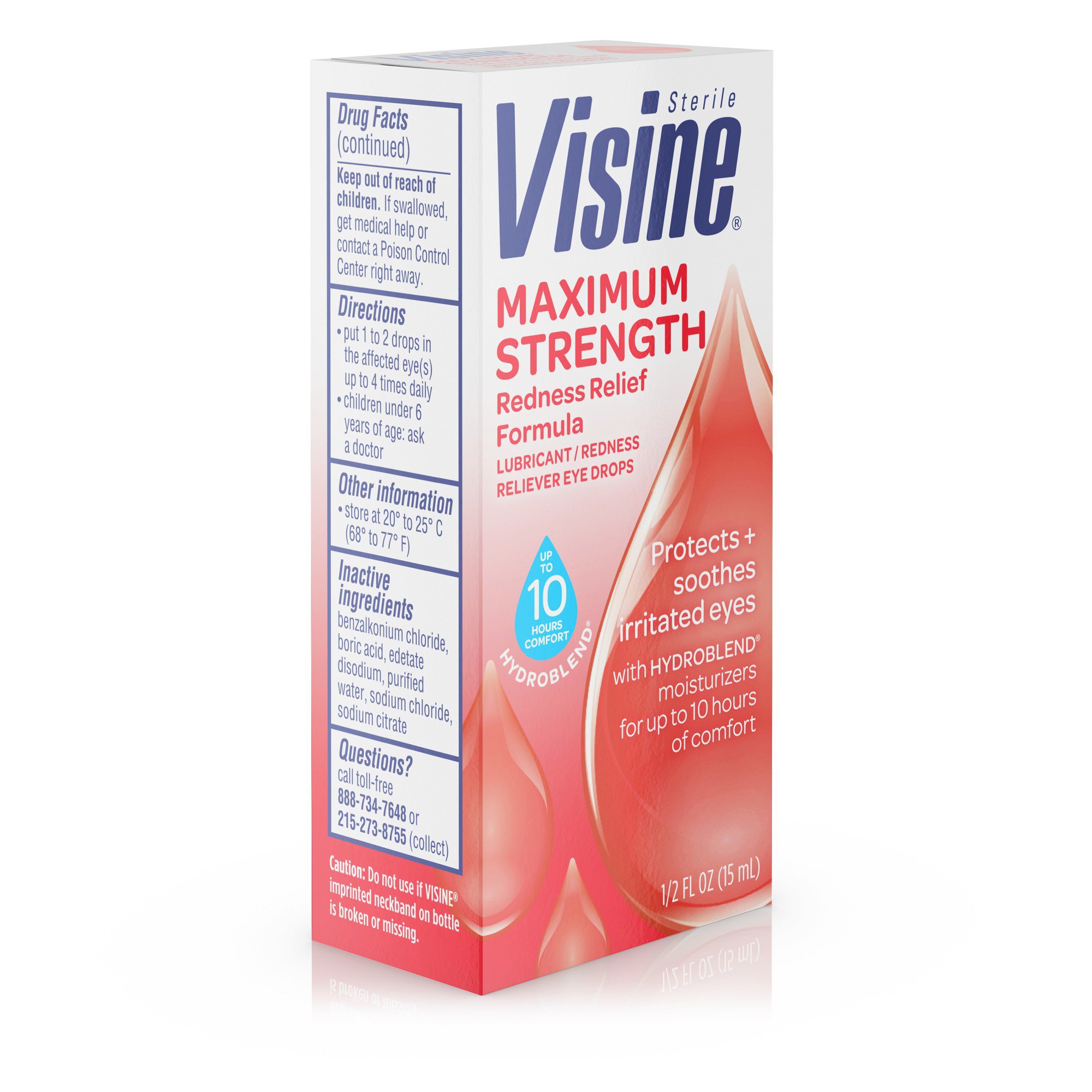 Visine Maximum Strength Redness Relief Lubricant/Redness Reliever Eye