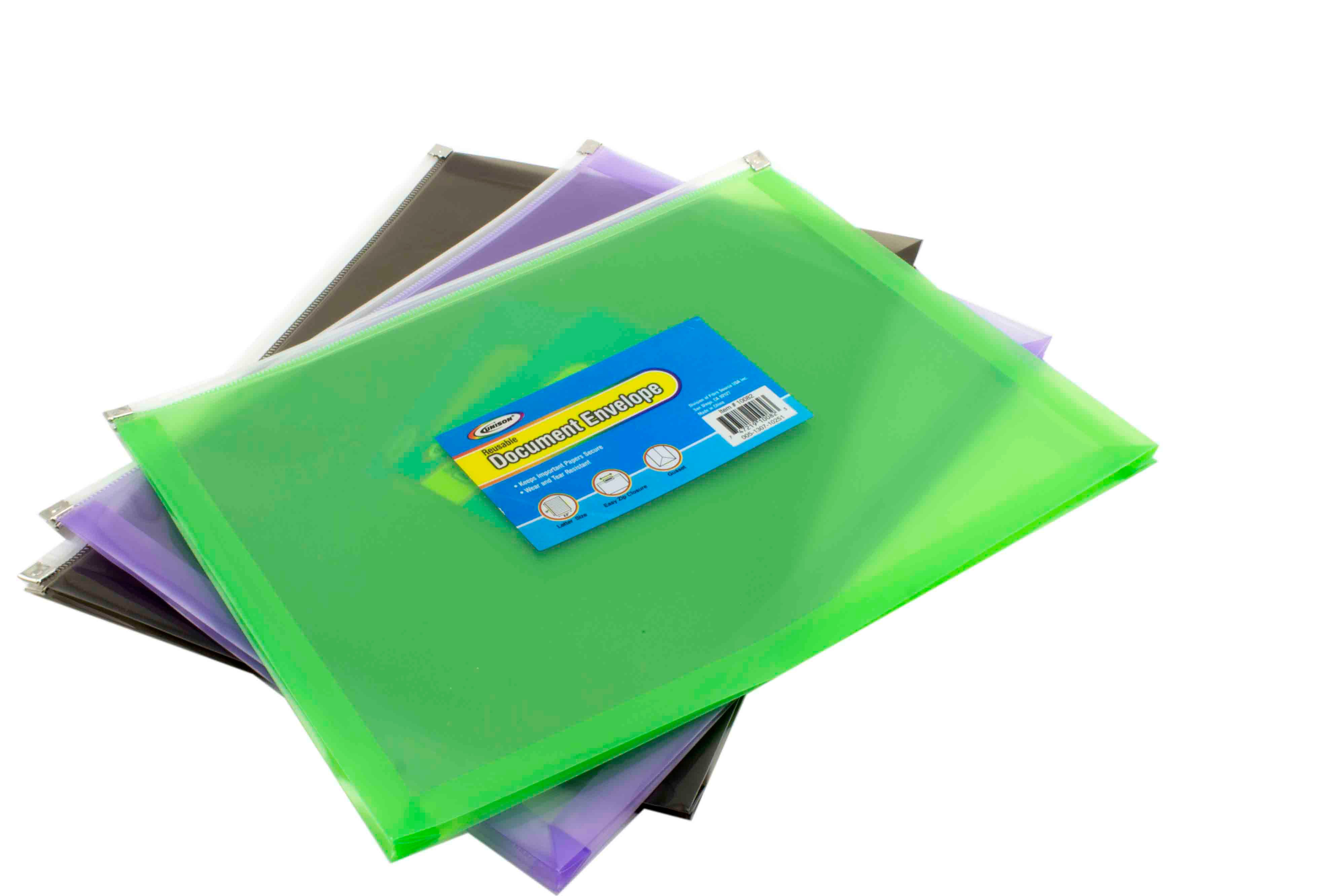 Unison Reusable Doc Envelope Zip Closure Shop Envelopes & Boxes at HEB
