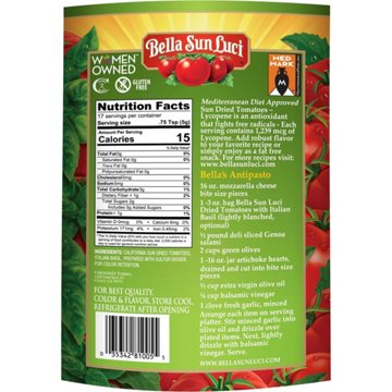 Bella Sun Luci Sun Dried Tomatoes with Italian Basil, 3 oz