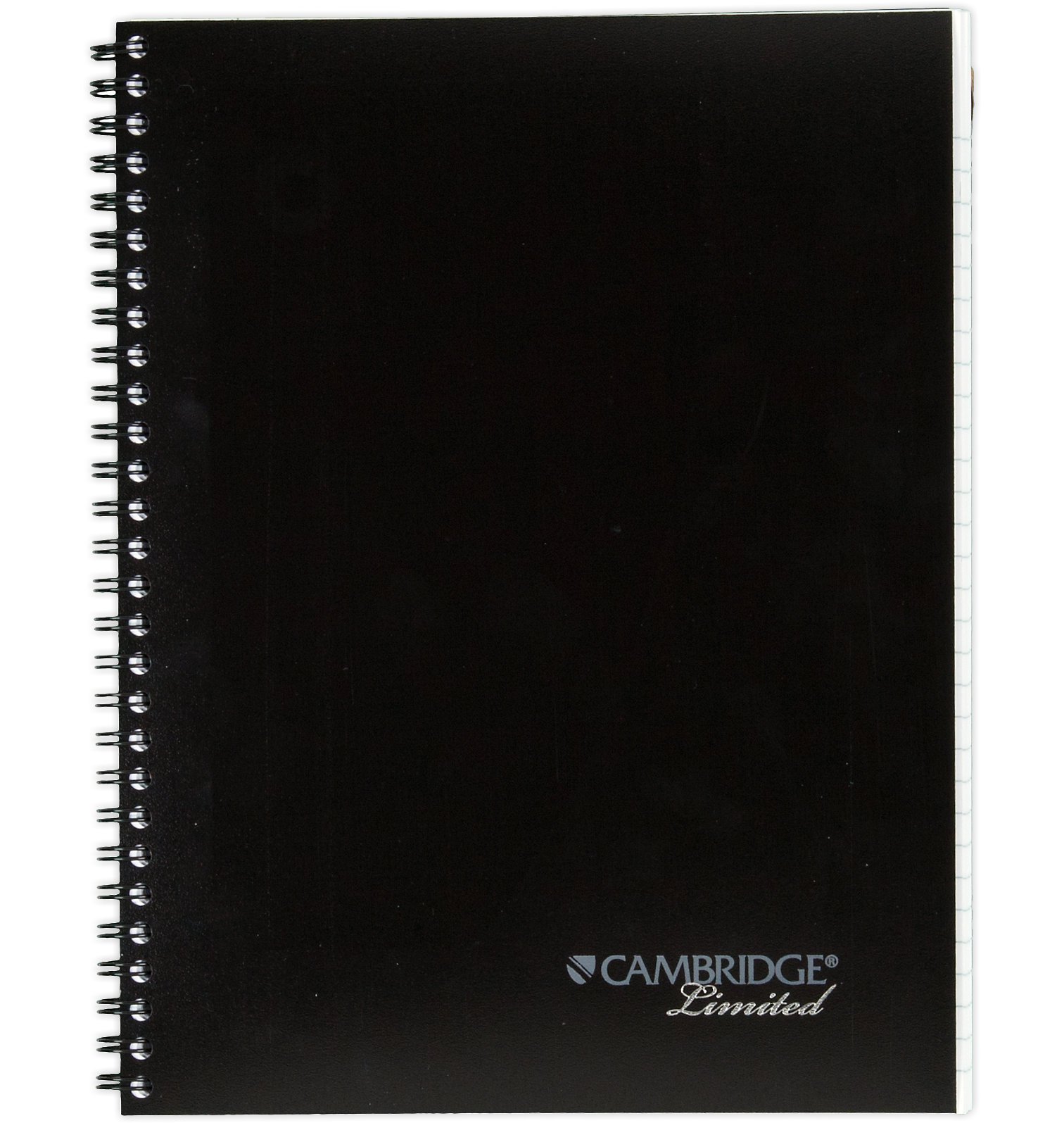 Cambridge Wirebound Legal Ruled Business Notebook 80 Sheets Black