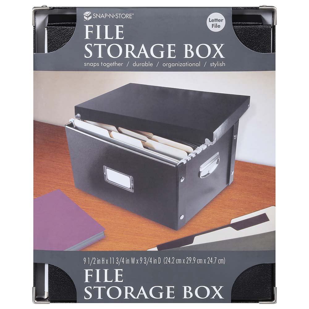 SnapNStore Letter File Storage Box Shop Desktop Organizers at HEB