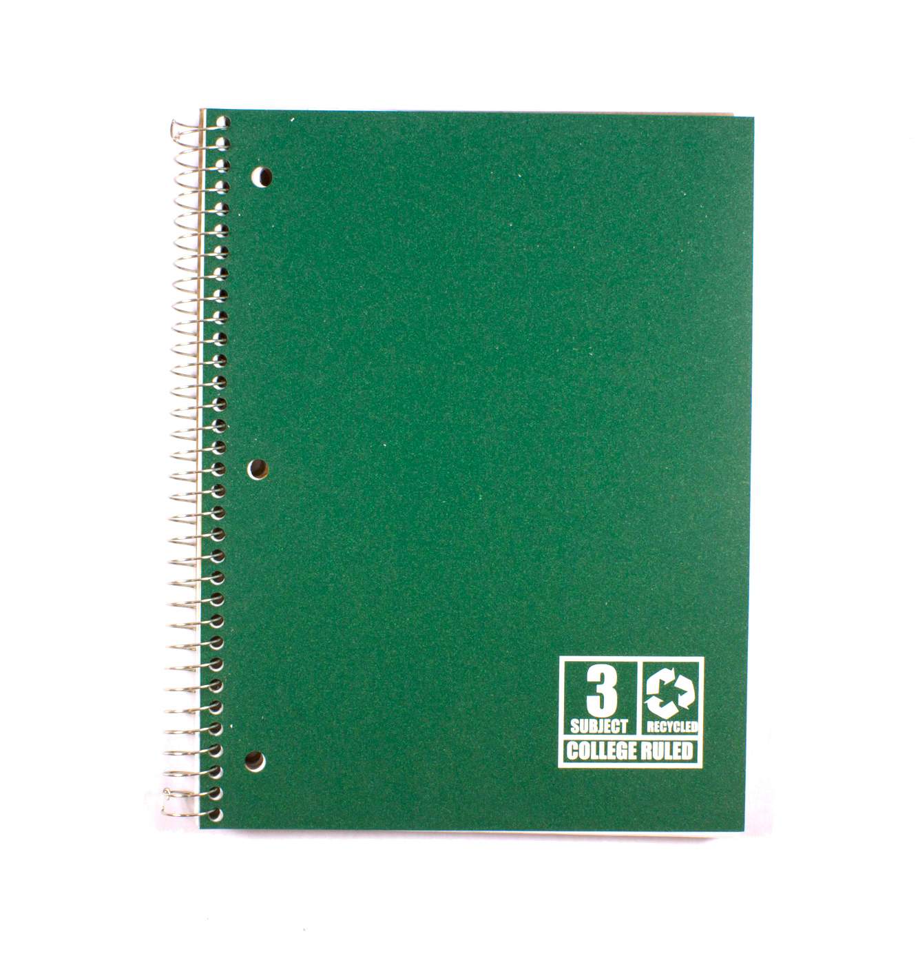 Norcom Recycled 3 Subject College Ruled Spiral Notebook, Assorted Colors; image 5 of 5