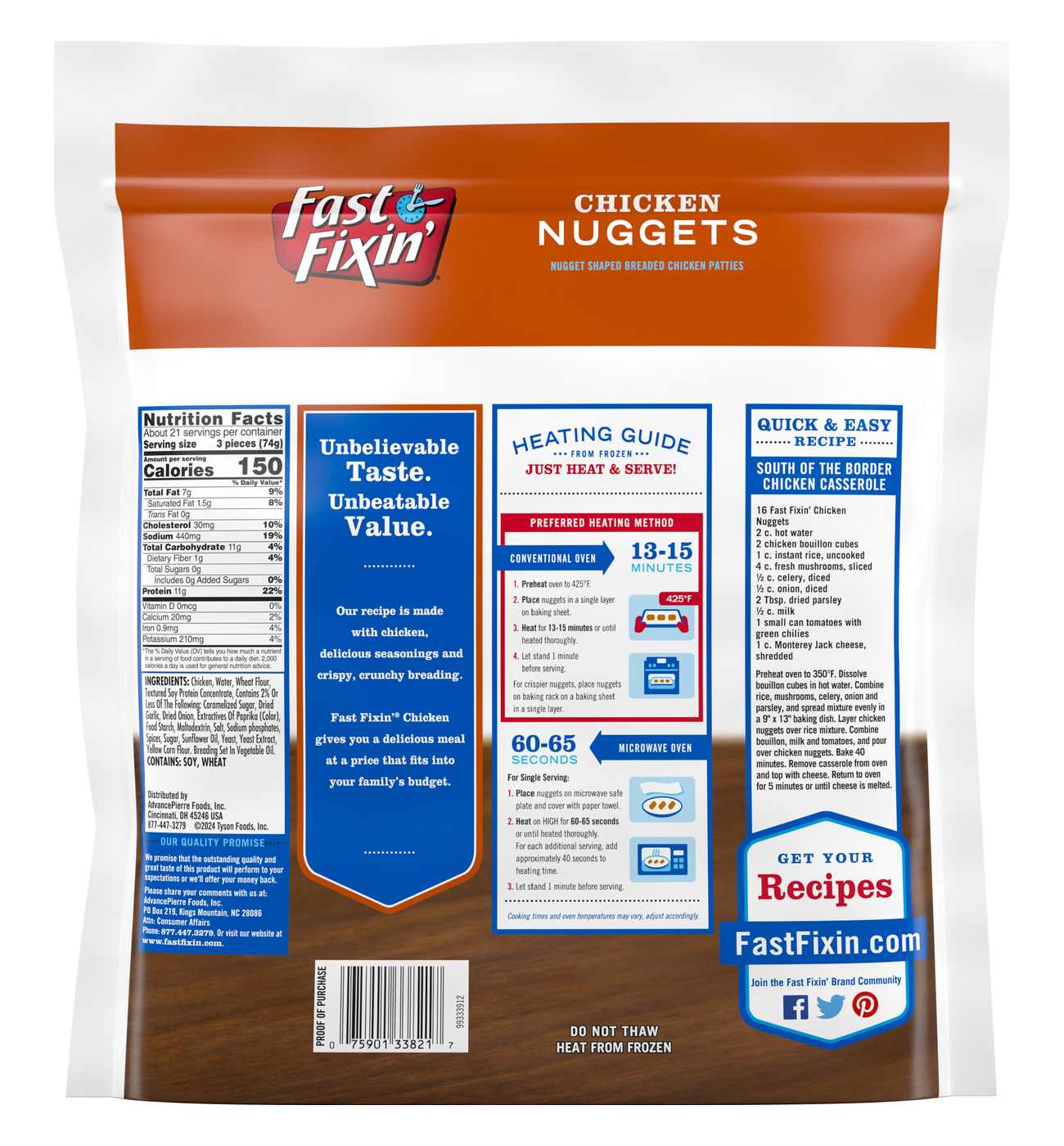 Fast Fixin' Frozen Chicken Breast Nuggets; image 2 of 2