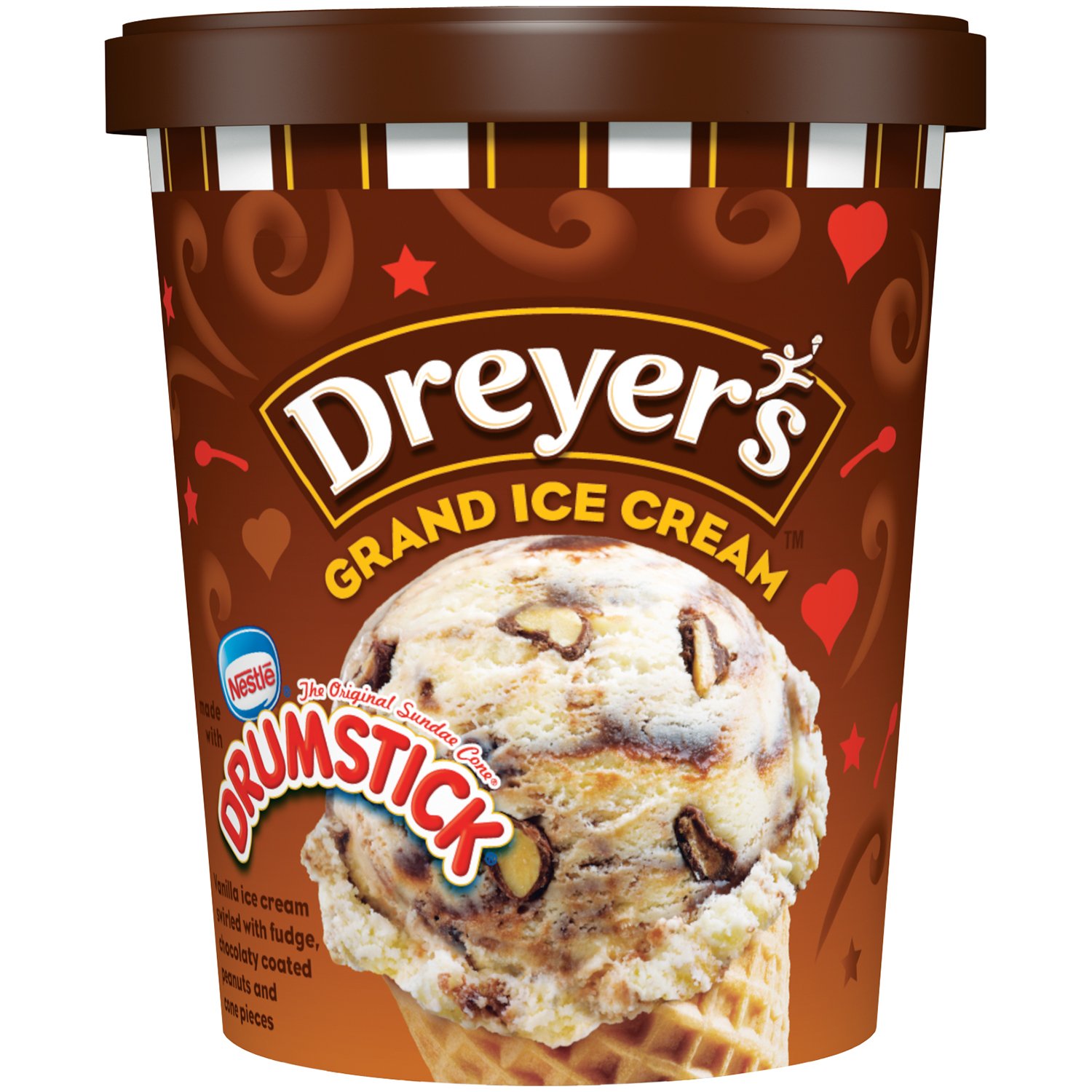 Dreyer's Grand Drumstick Sundae Cone Ice Cream Shop Ice cream at HEB