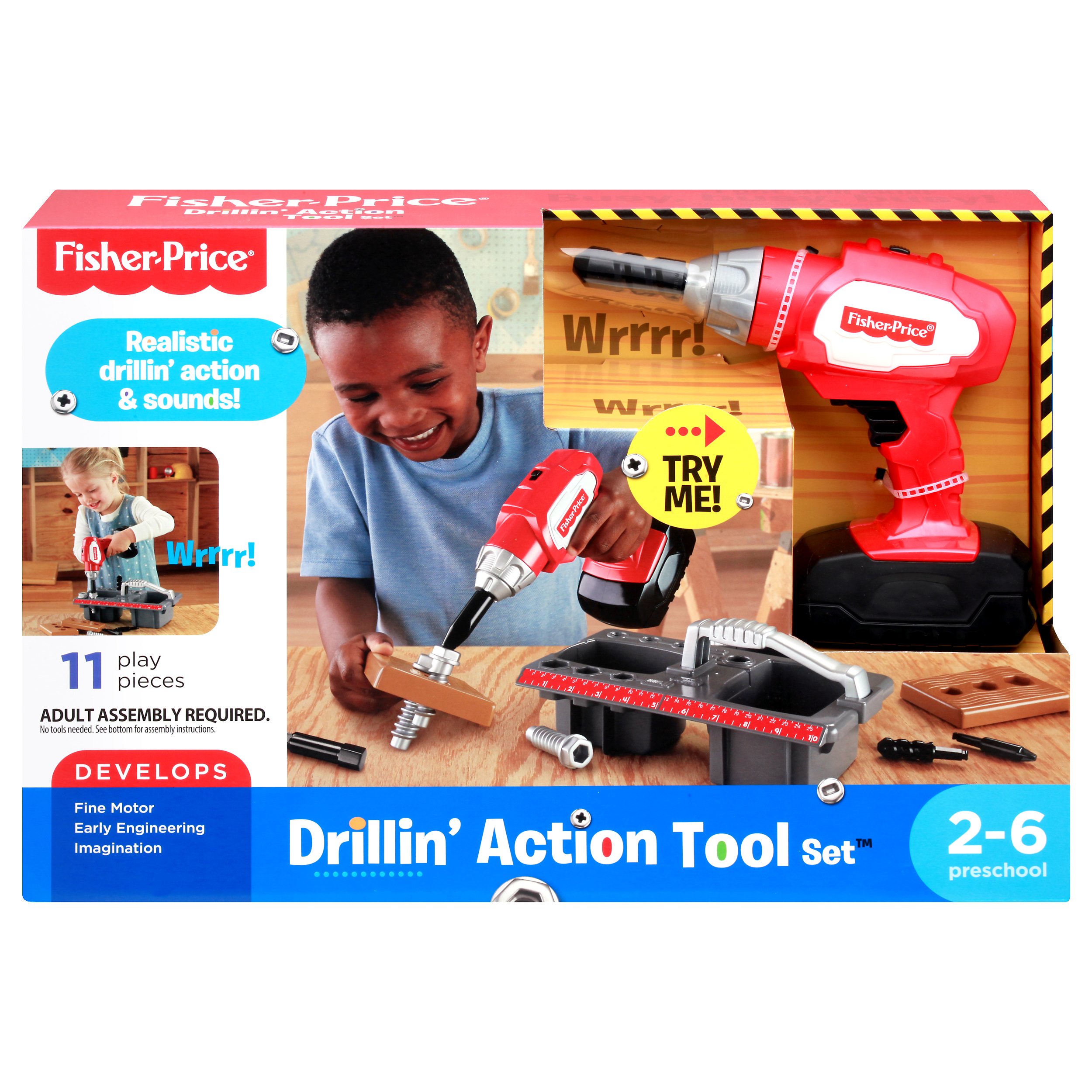 fisher price drilling action tool set