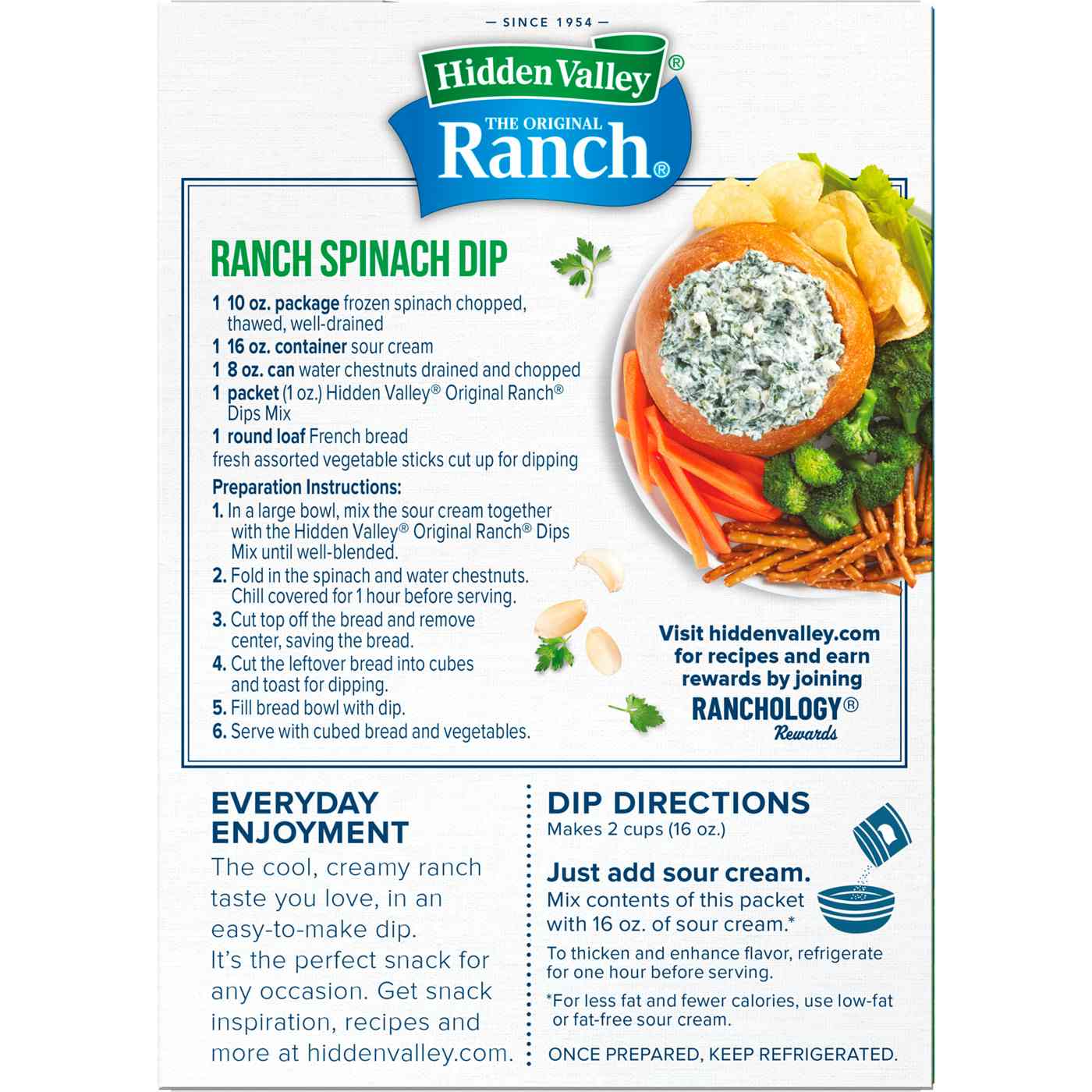 Hidden Valley Original Ranch Dips Mix 4 Pack; image 3 of 8