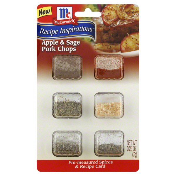 McCormick Recipe Inspirations Apple & Sage Pork Chops Premeasured