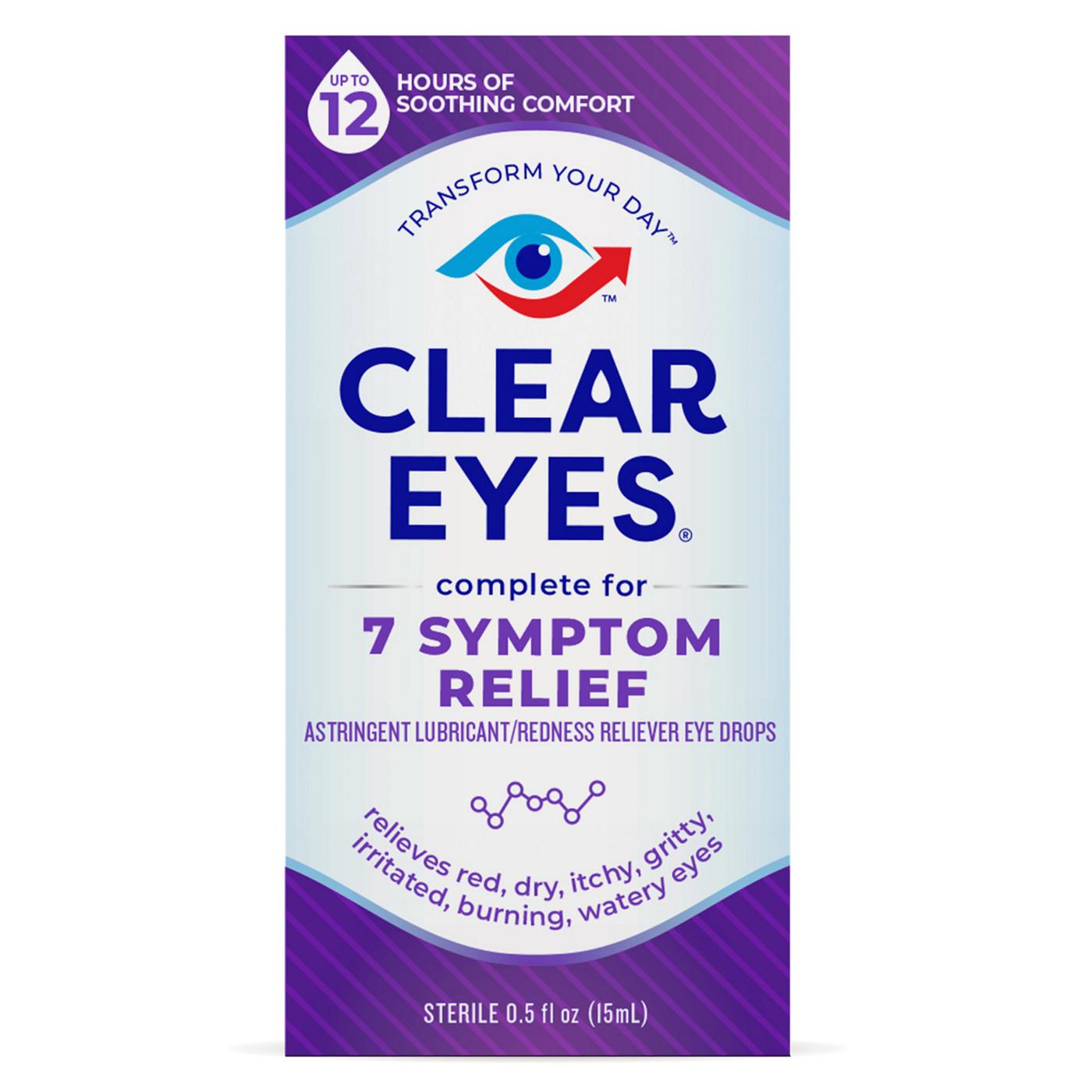 Clear Eyes 7 Symptoms Relief Eye Drops - Shop Eye Drops & Lubricants at  H-E-B