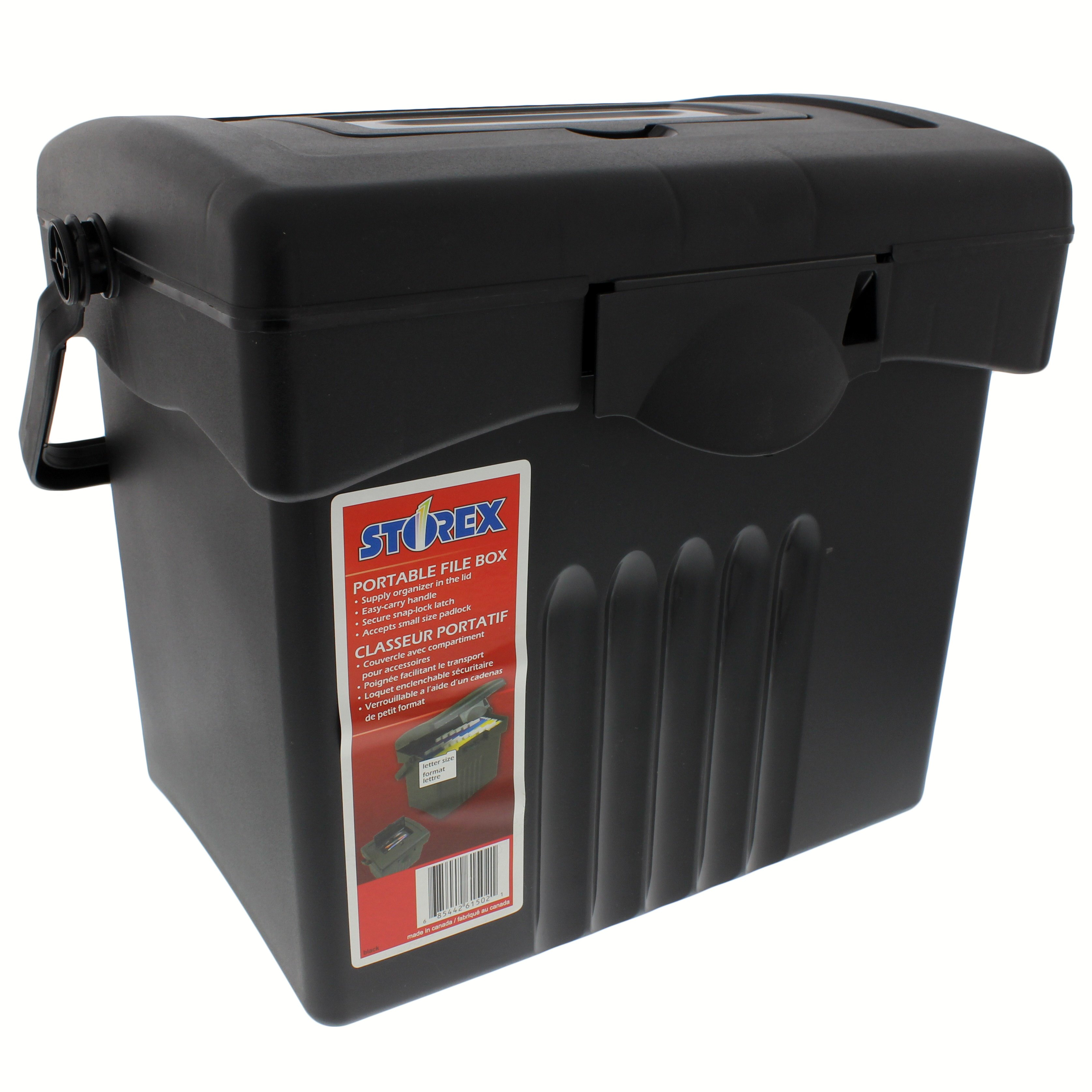 Storex Black Economy Portable File Box - Shop File & Security Boxes at ...