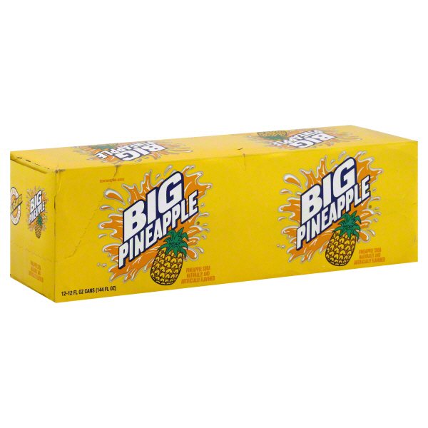 Big Pineapple Soda 12 oz Cans Shop Soda at HEB