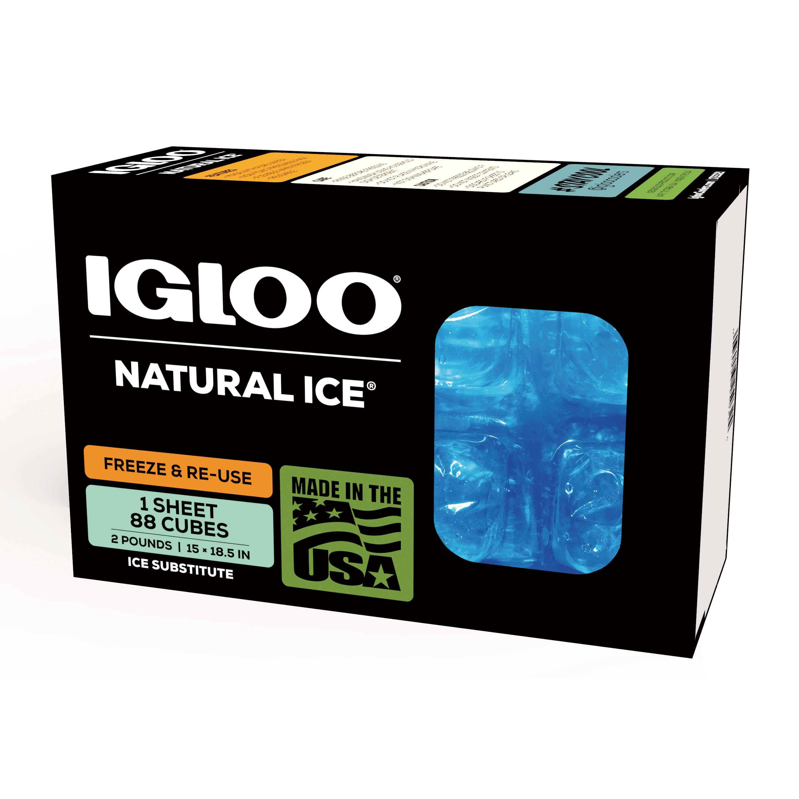 Igloo Natural Ice Sheet, 88 Cubes Shop Coolers & Ice Packs at HEB