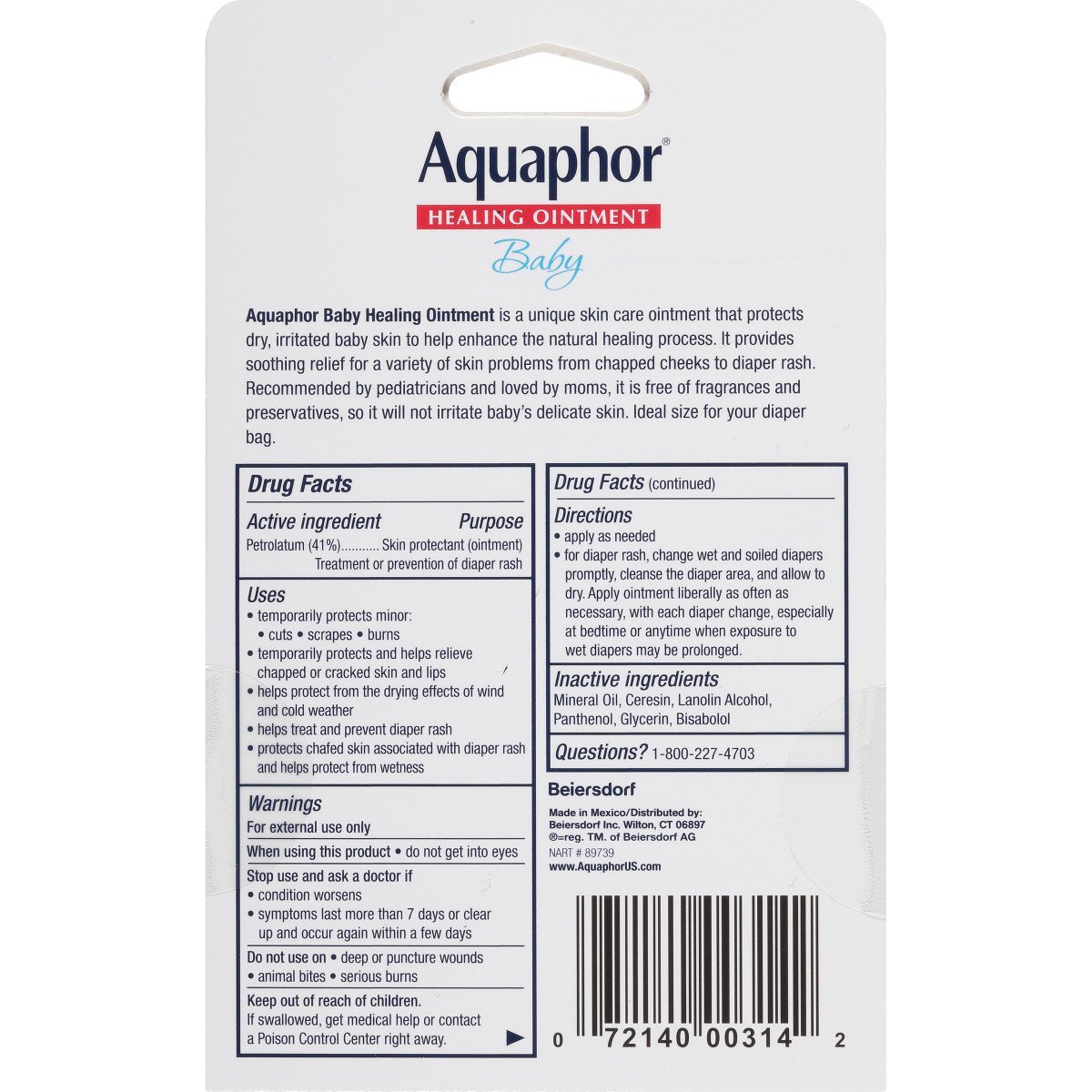 Ingredients in hot sale aquaphor baby