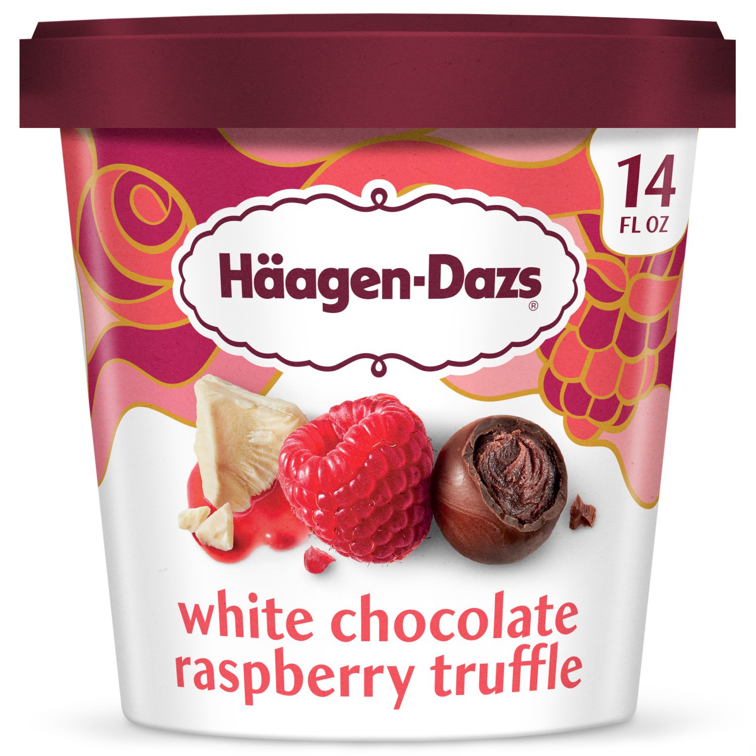 Häagen-Dazs White Chocolate Raspberry Truffle Ice Cream - Shop Ice