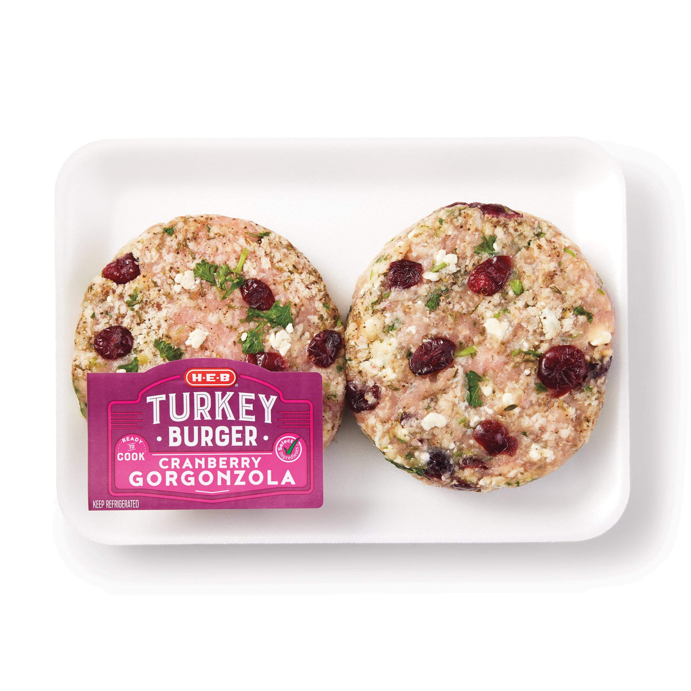 HEB Turkey Burger Patties Cranberry Shop Turkey at HEB