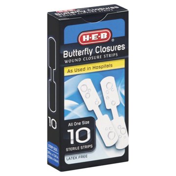 H-E-B Butterfly Wound Closure Strips, 10 ct