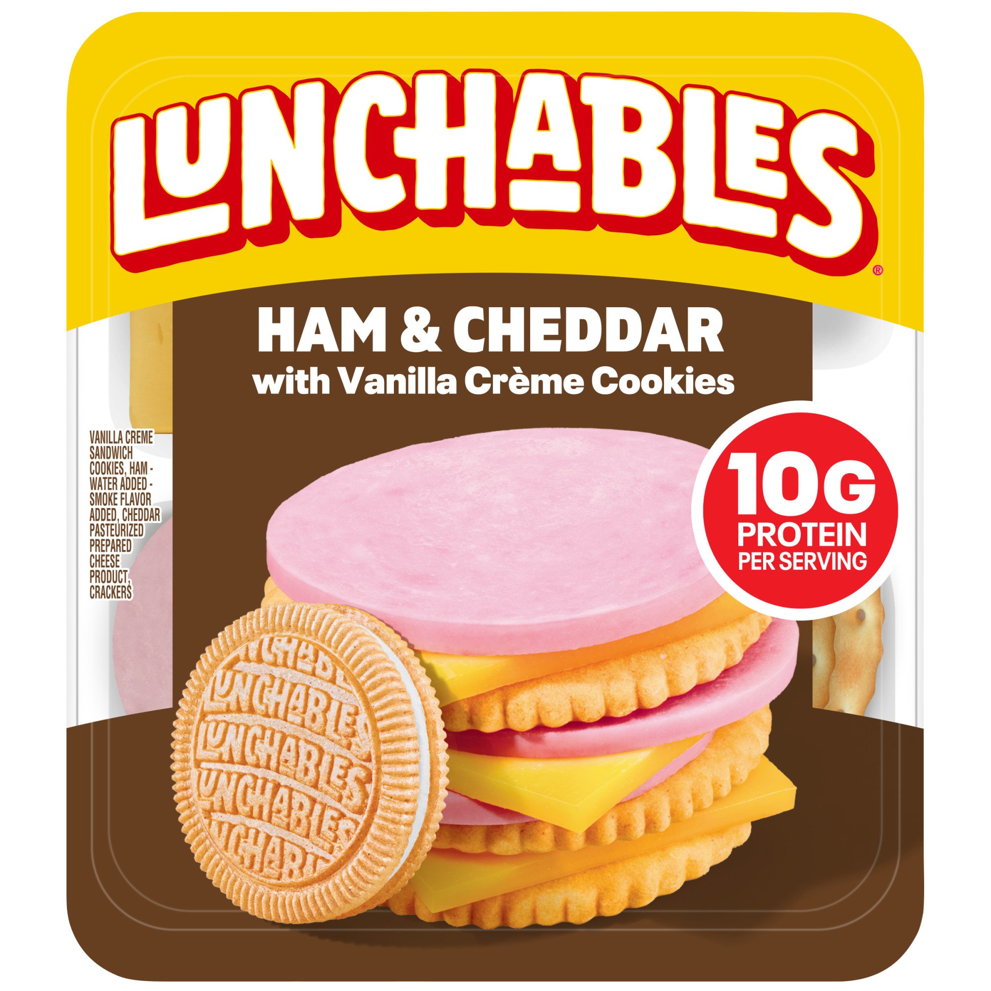 Lunchables Snack Kit Tray Ham & Cheddar Cheese Cracker Stackers with