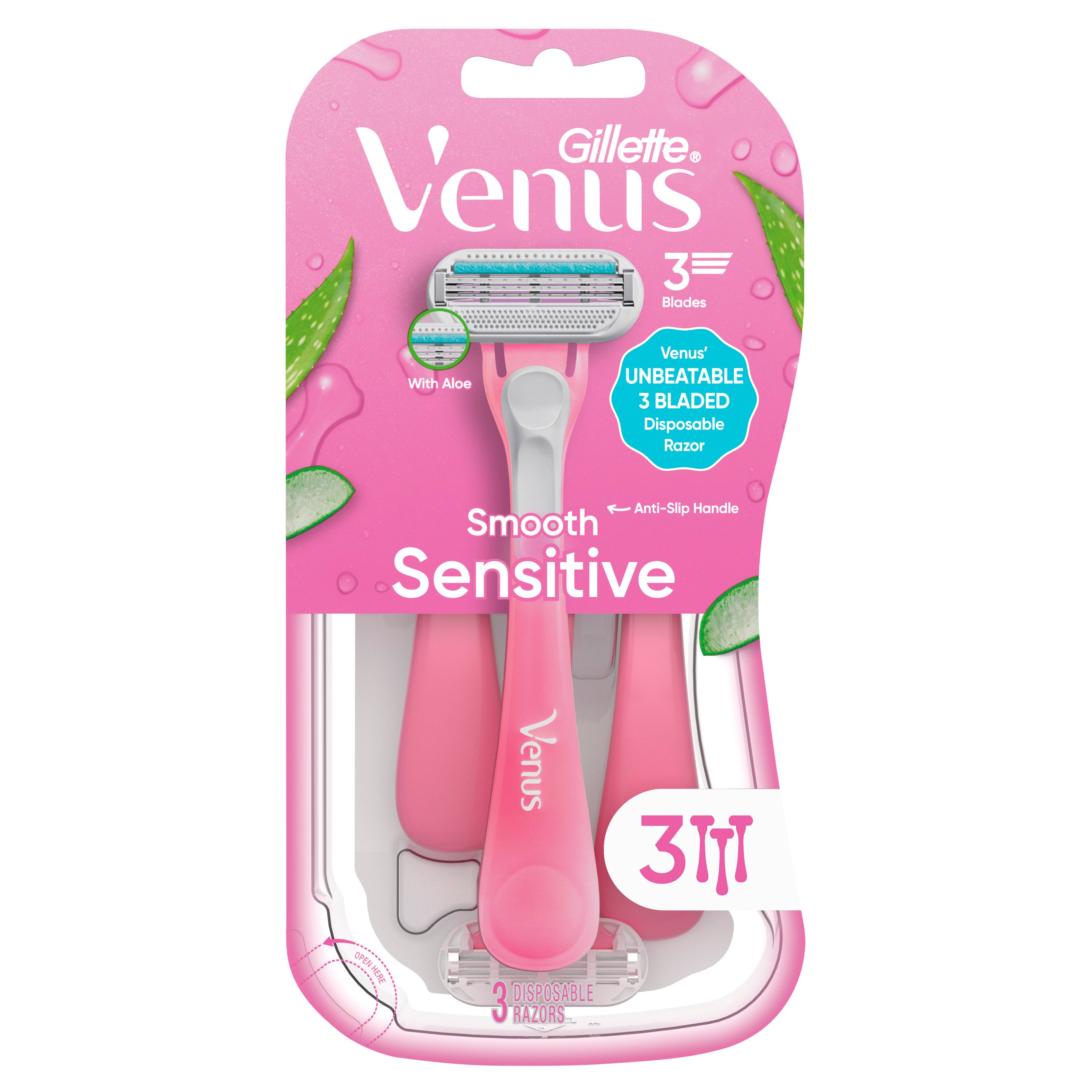 Gillette Venus Sensitive Disposable Razors - Shop Razors & blades at H-E-B