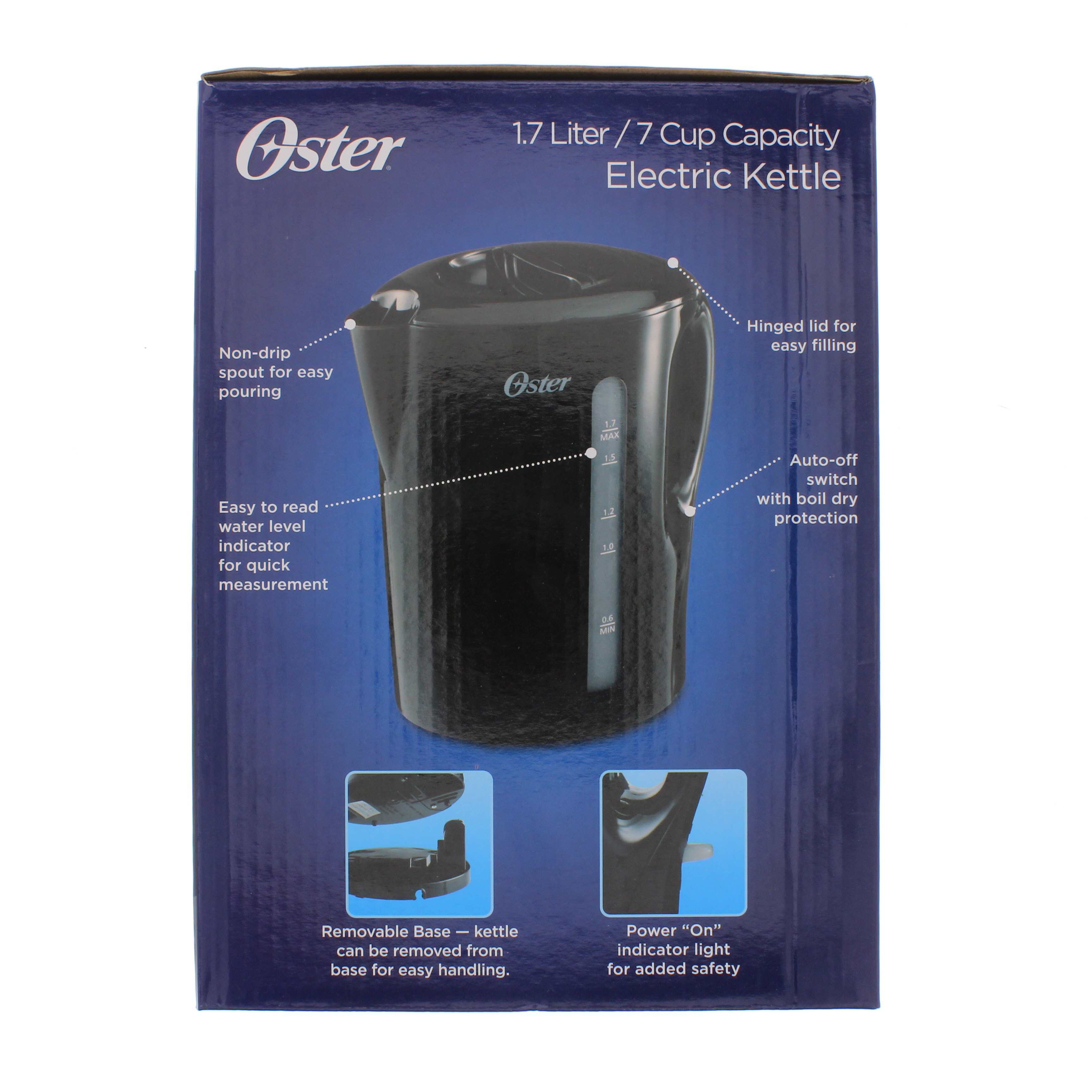 Oster Cup Capacity Electric Kettle, Black