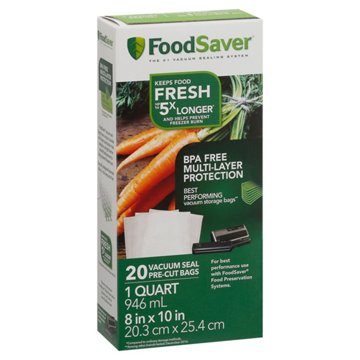 FoodSaver Quart Bags, 20 ct