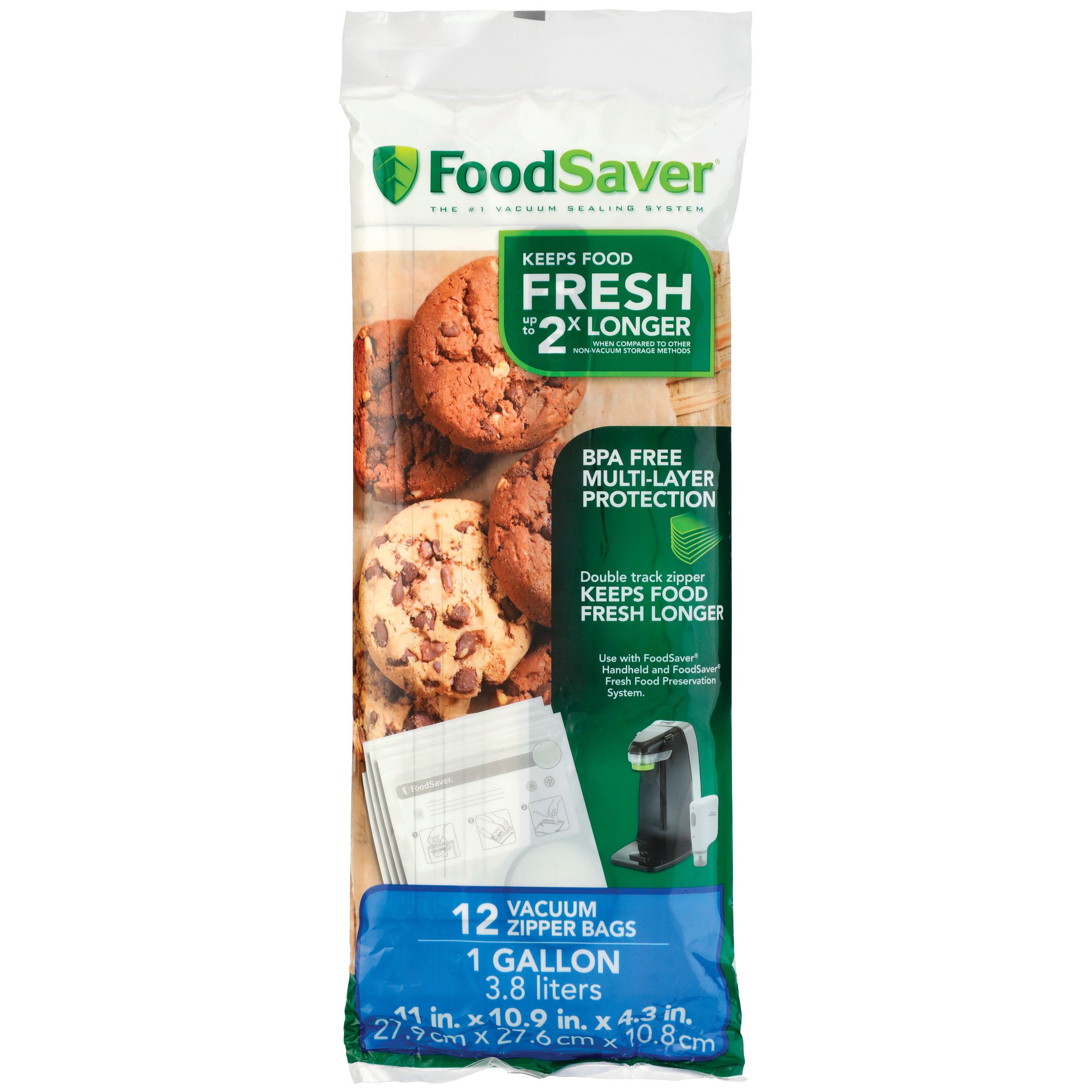 FoodSaver Gallon Zipper Bags Shop Appliances at HEB