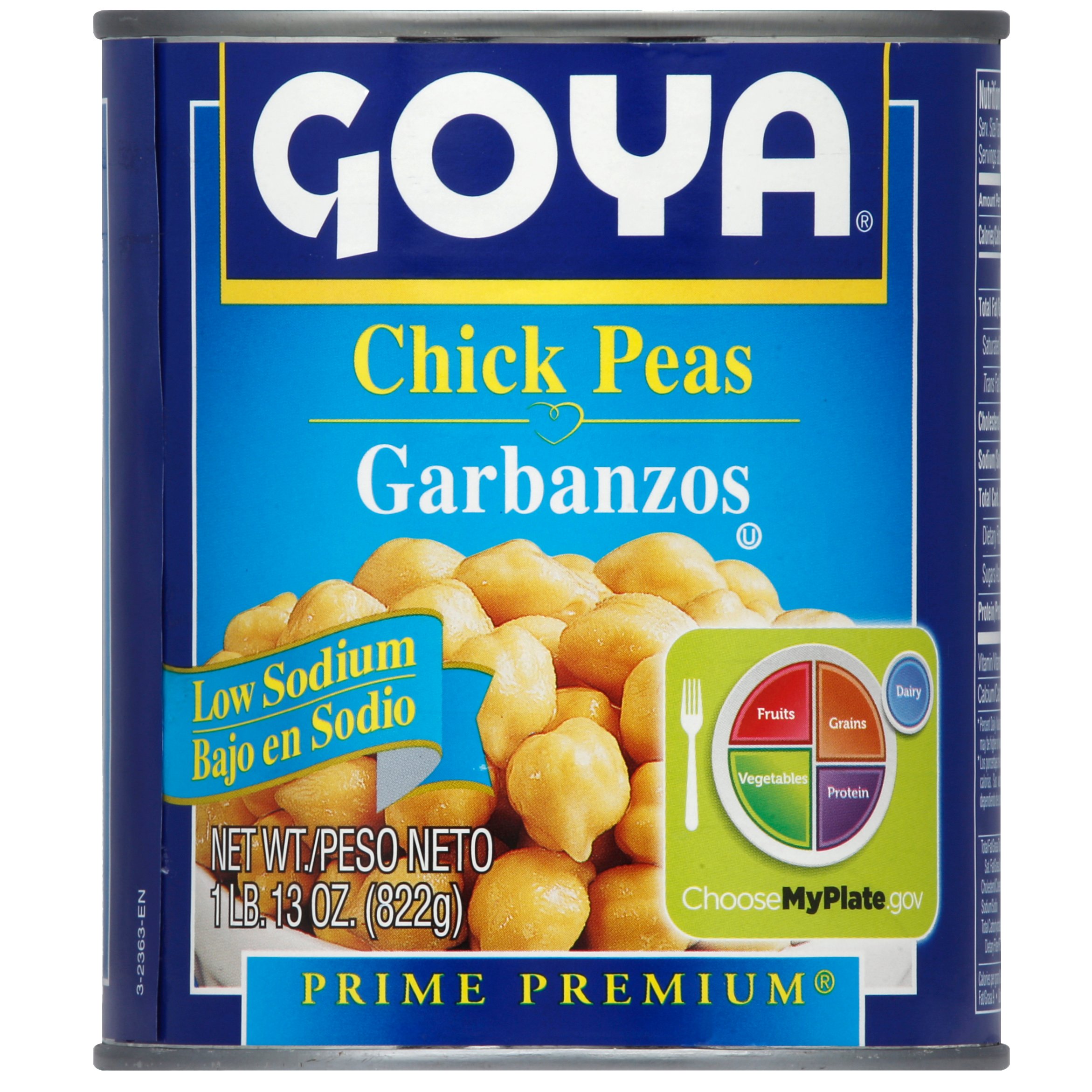 Goya Prime Premium Low Sodium Chick Peas Shop Canned & Dried Food at