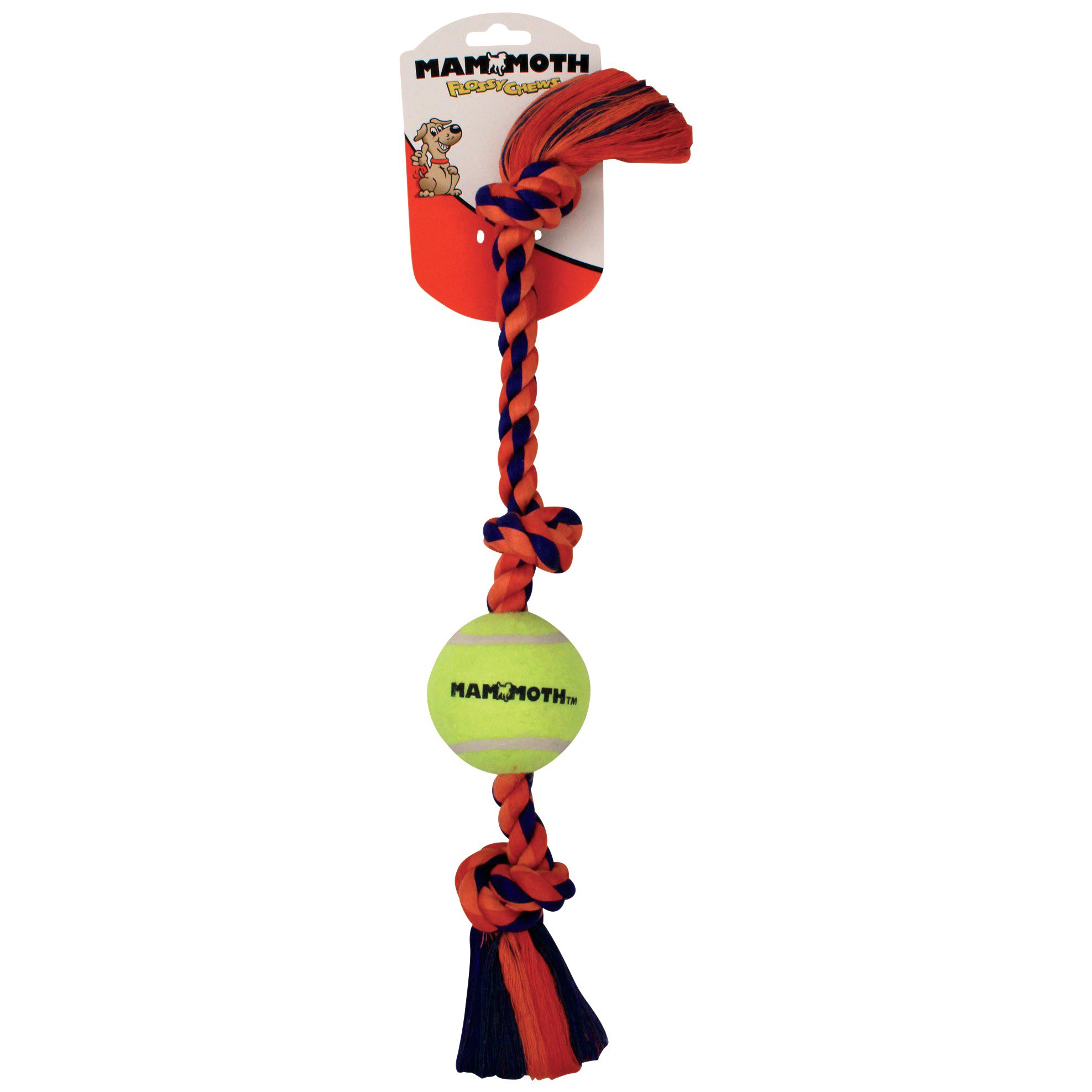 Mammoth Mini 3 Knot Tug with Tennis Balls Dog Toy Shop Rope & tug