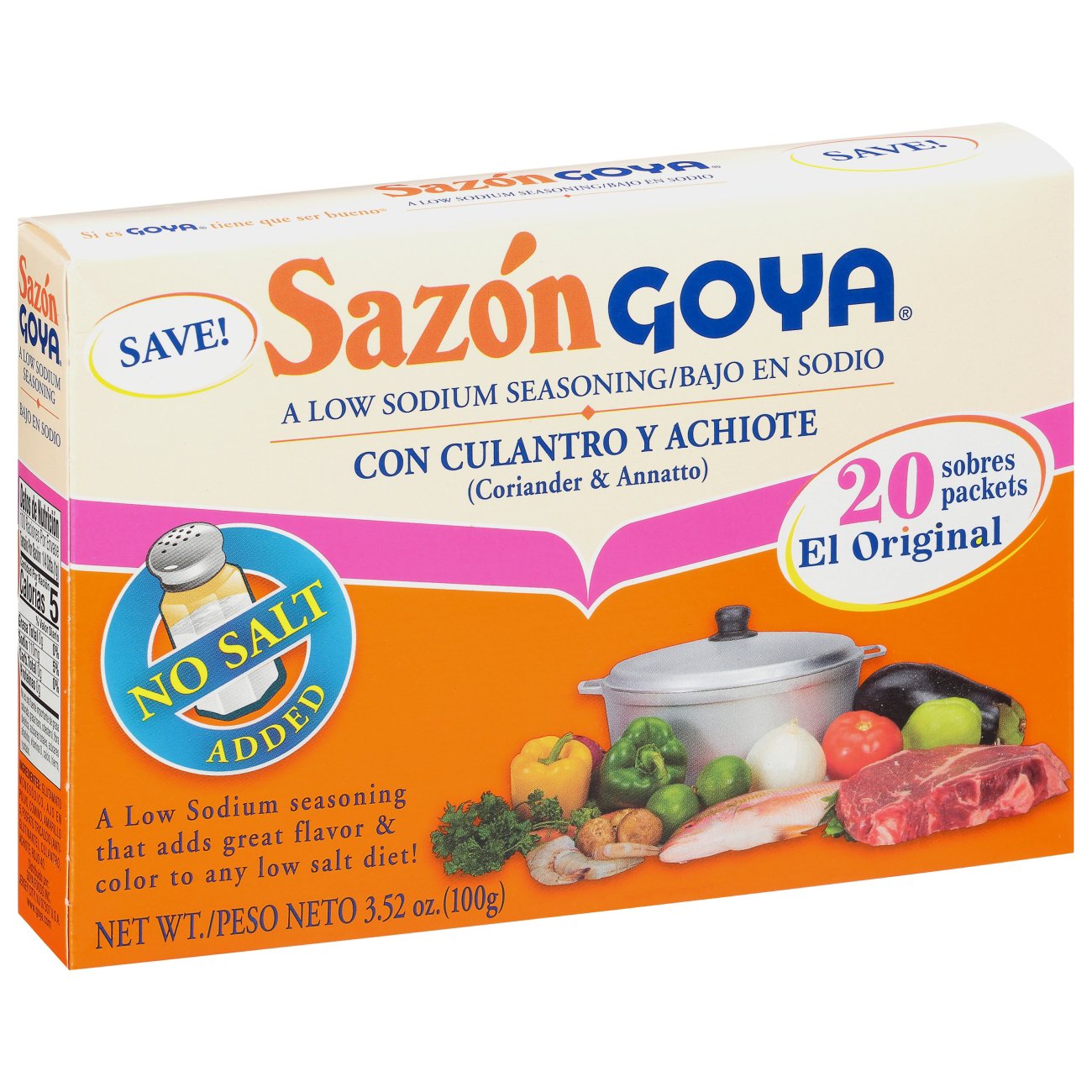 Goya Sazon Coriander & Annatto Seasoning Shop Spice Mixes at HEB