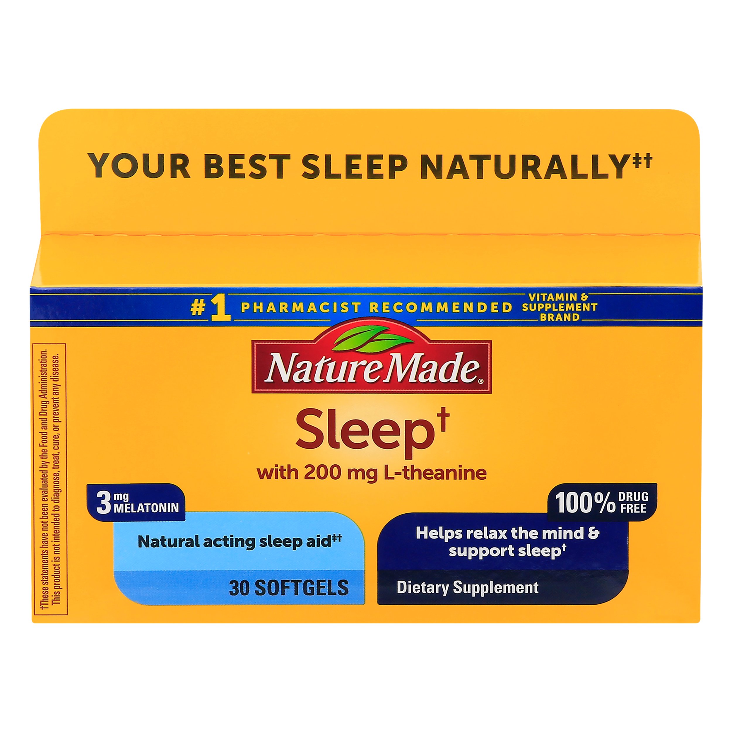 Nature Made Sleep LTheanine Softgels Shop Sleep & snoring aids at HEB