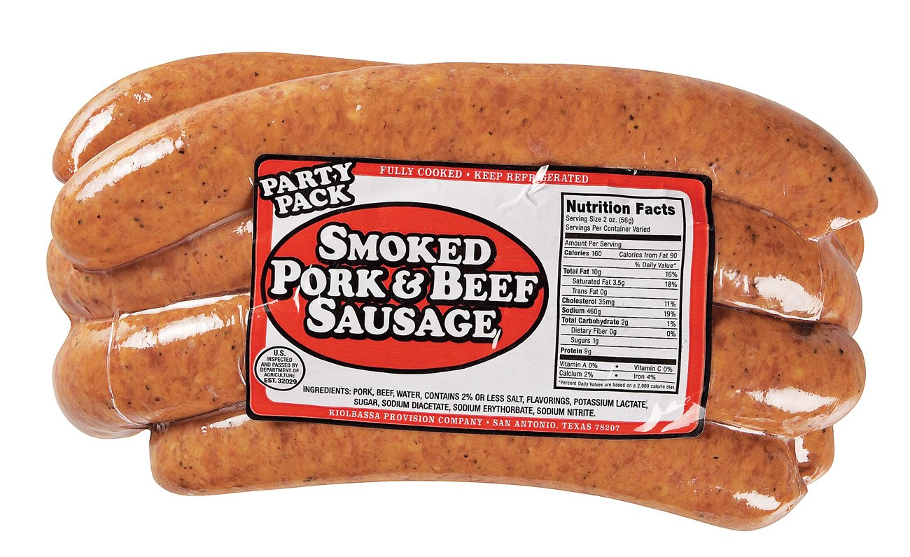 Kiolbassa Smoked Pork & Beef Sausage Shop Sausage at HEB