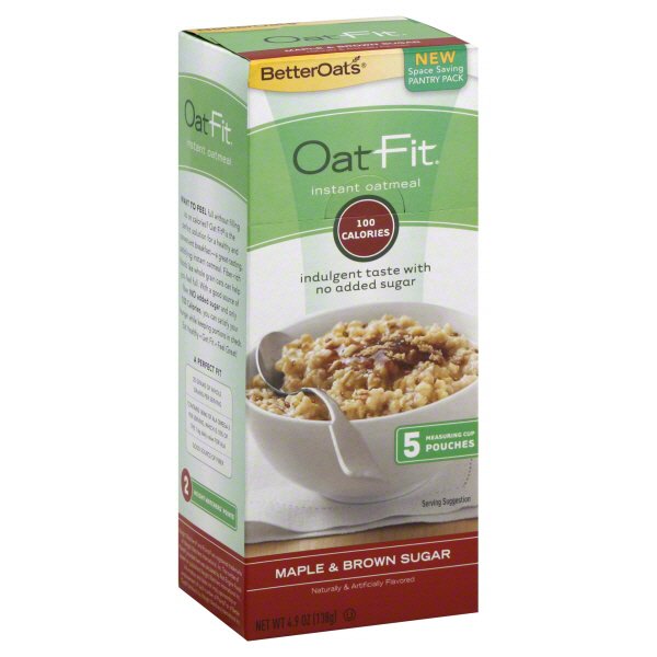 Better Oats Oat Fit Maple & Brown Sugar Instant Oatmeal Shop Oatmeal