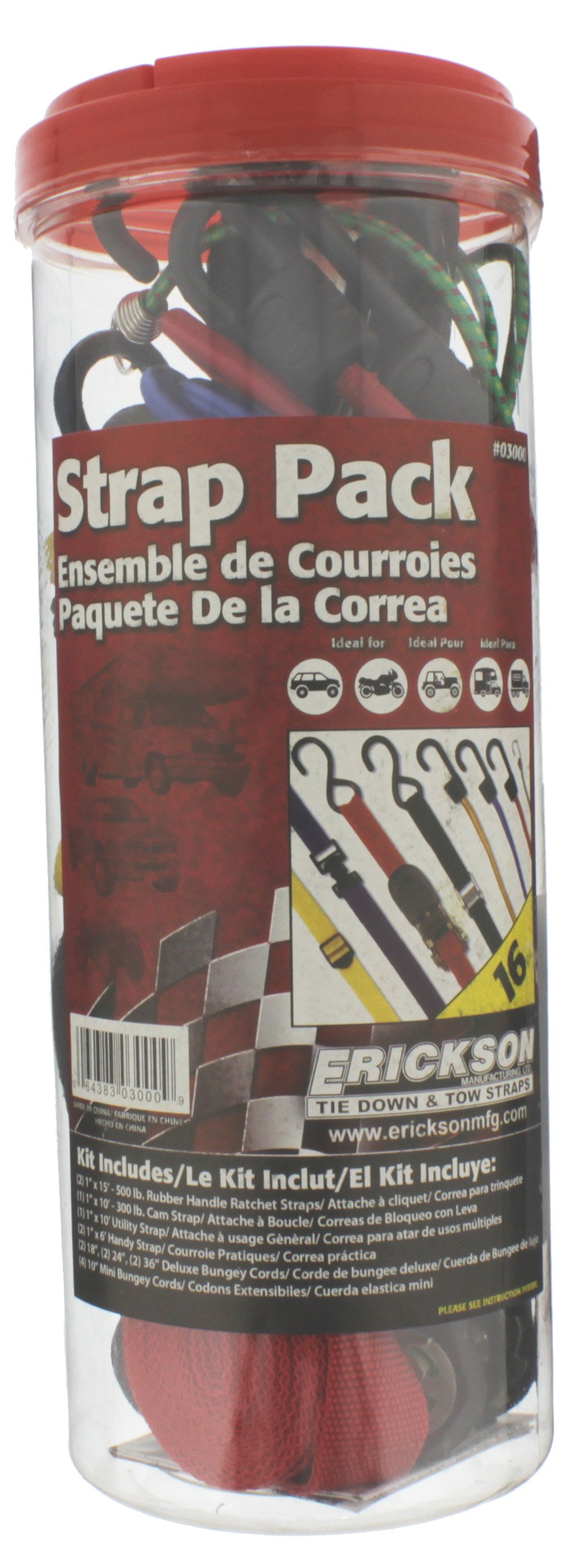 Erickson Bungey Tie Down & Tow Strap Pack Shop Car Accessories at HEB