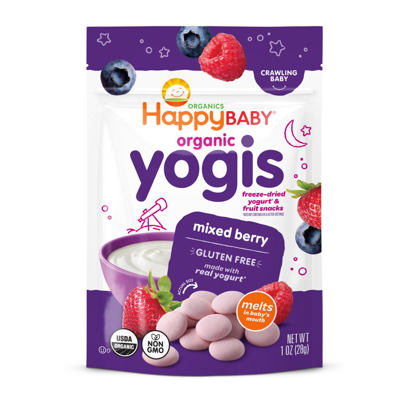 Happy Baby Organics Yogis Mixed Berry & Yogurt Freeze-Dried Organic; image 1 of 10