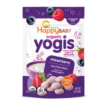 Happy Baby Organics Yogis Mixed Berry & Yogurt Freeze-Dried Organic, 1 oz