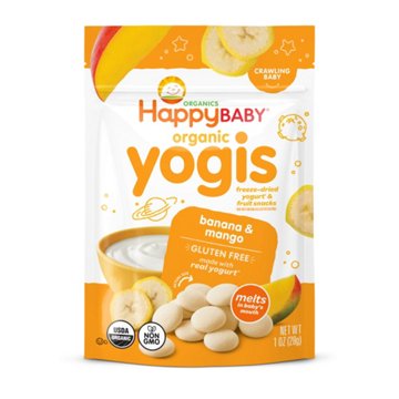 Happy Baby Organics Yogis Banana Mango & Yogurt Freeze-Dried Organic, 1 oz
