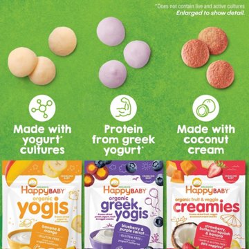 Happy Baby Organics Yogis Banana Mango Freeze-Dried Yogurt & Fruit Bites