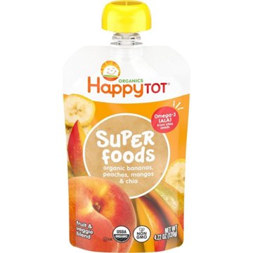 Happy Tot Organics Superfoods Stage 4 Organic Bananas Baby Food Pouch
