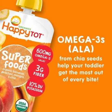 Happy Tot Organics Superfoods Stage 4 Organic Bananas Baby Food Pouch