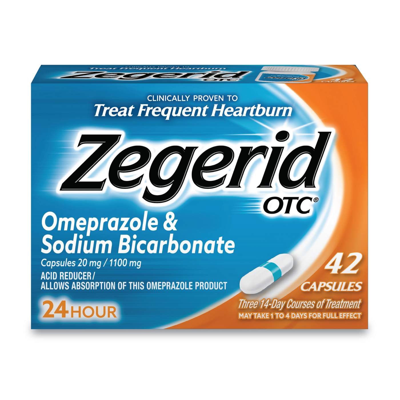 Zegerid OTC 24 Hr Acid Reducer Capsules; image 1 of 7